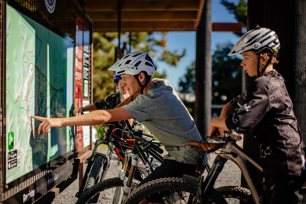 Riders at Waitangi Mountain Bike Park